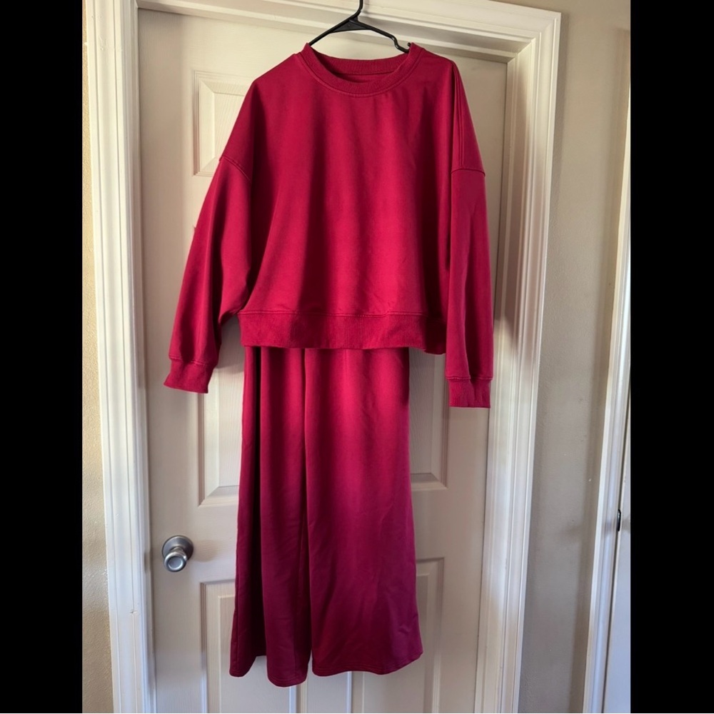 Red Two-Piece Lounge Set